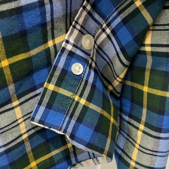 Men’s size large Arrow Plaid Button-Up Shirt cotton blend - Picture 8 of 14